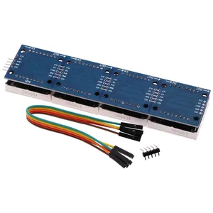 MAX7219 4-in-1-Mikrocontroller-Anzeigeset Rot/Blau/Gelb Grün LED 5V DIY mit 5P Line Dot Matrix 8x8 Modul - Product Image 3