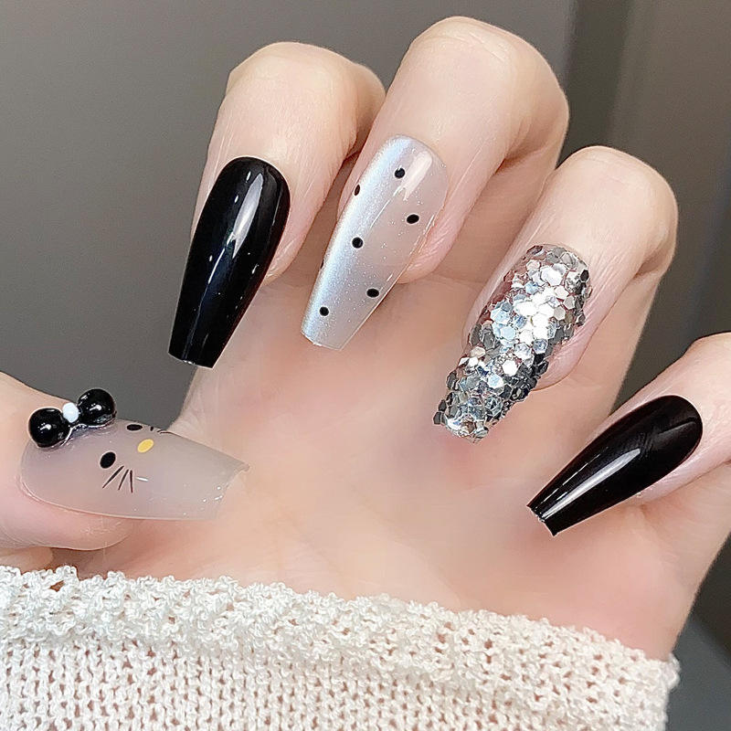 BY1827ทอสีขาวกับสีดำ