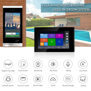 Seguridad para el hogar, pantalla FHD de 10 pulgadas, sistema de intercomunicación de vídeo IP, Tuya, Control remoto inalámbrico, cámara HD, intercomunicador bidireccional para apartamento - Product Image 3