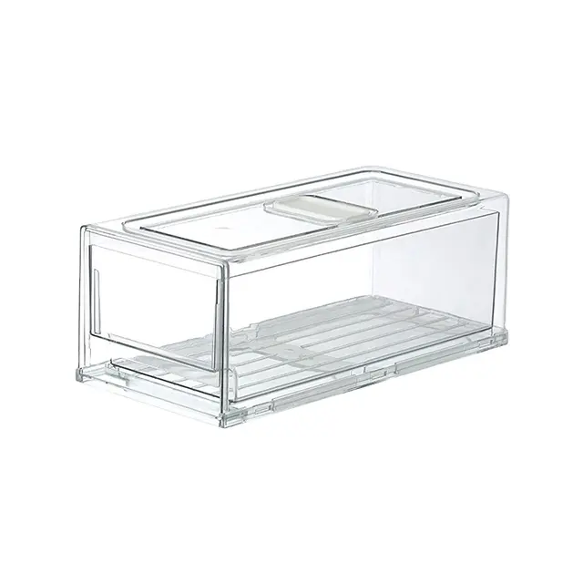 キッチン冷蔵庫プラスチック透明透明食品収納ボックスカバー付き