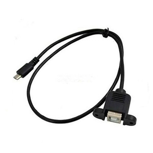 标准0.5m USB Micro 5Pin至BF打印机扩展电缆USB 2.0连接器PVC数据USB B电缆 - Product Image 2