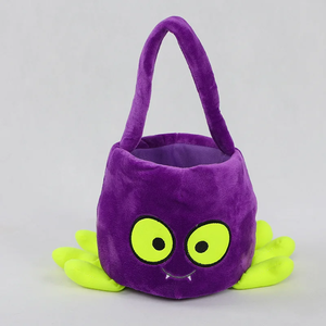Halloween bí ngô Túi trẻ em Xin ăn kẹo Túi Quà Tặng lừa hoặc điều trị gói tái sử dụng <span class=keywords><strong>Tote</strong></span> giỏ với xử lý - Product Image 2