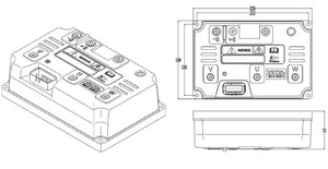 VOTOL EM-260 hohe Leistung 60V 72V programmier bare bürstenlose Motors teuerung Bldc E-Scooter EUC Motor Controller mit Controller - Product Image 2