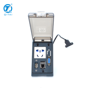 QH420-2 hộp điều khiển IP54 điện thông minh 10A RJ45 điện cắm ổ cắm ổ cắm USB RS485/232 Bảng điều khiển phía trước giao diện - Product Image 1