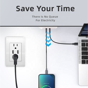 Luxury Design American Light Switch and <strong>Socket</strong> 110 Volt 220 Volt <strong>6</strong> Pin <strong>Socket</strong> With Double USB Type a - Product Image 2