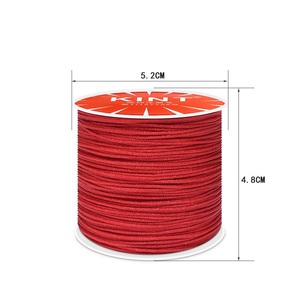 Precio de fábrica No.72 cuerda de hilo de algodón 0,8mm Cordón de nailon 45mi/rollo de alambre multicolor abalorios cadena accesorios de joyería componentes - Product Image 3