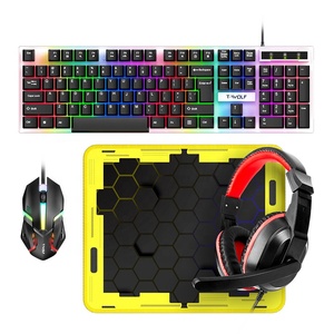 VONN TF240 <strong>Computer</strong> Wired <strong>Combos</strong> Gaming Headset <strong>Keyboard</strong> <strong>Mouse</strong> Set <strong>Combo</strong> with <strong>Mouse</strong> Pad 4 in 1 Gaming <strong>Combo</strong> Rainbow LED Backlit - Product Image 2