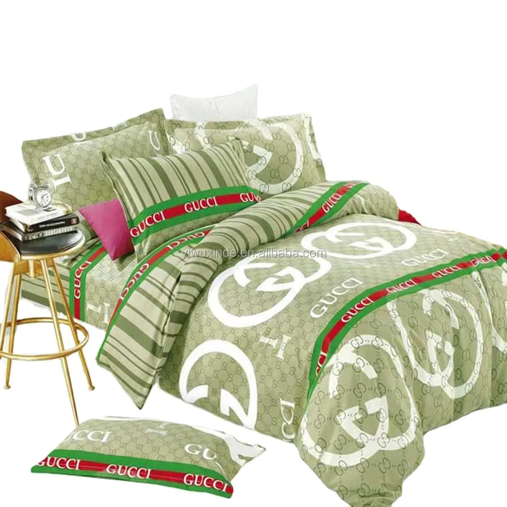 Good Qualityマイクロファイバー生地Branded Print Quilt Cover Set Bedding Set Bed Sheet Set