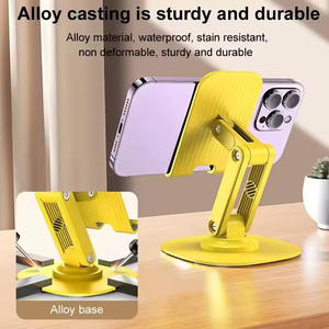 360 độ xoay hợp kim điện thoại di động đứng chủ Click-Rotating đa-góc Non-Slip cơ sở kim loại gấp tính năng cho máy tính bảng - Product Image 5