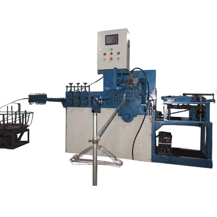 Máquina de fabricación de perchas de ropa de alambre galvanizado CNC de alta velocidad, máquina de percha de alambre