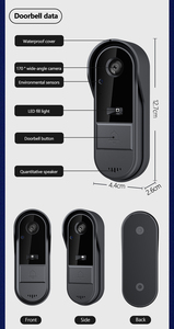 Cámara de timbre de video HD inalámbrica Nuevo sistema de seguridad para el hogar inteligente Plug-and-Play con intercomunicador de 2 vías Características impermeables - Product Image 5