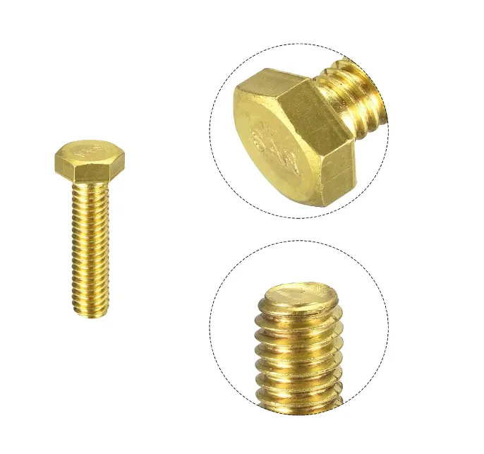 ขายด่วนทองเหลืองน็อตและสลักเกลียว Hex Bolt ขนาดใหญ่ในประเทศจีน