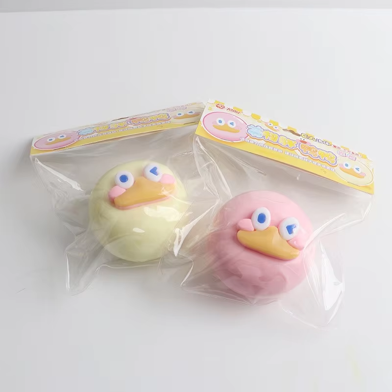 Fluid cuteness plush fat duck-diameter 9 cm