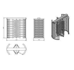 Torniquete de altura completa de alta seguridad con reconocimiento facial Control DE ACCESO Sistema de puerta de torniquete de altura completa - Product Image 5