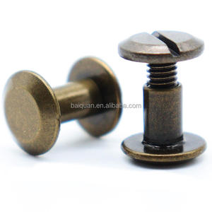 Cheesehead Post Slotted Matingscrews Binding Barrels Chicago <strong>Screw</strong> for Leather Binding Posts Slot Brass <strong>Screw</strong>