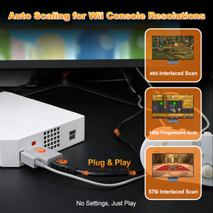 BitFunx Mini WII <strong>HDMI</strong> Adapter For Nintendo Wii NTSC/PAL Retro Game Console Supports <strong>Component</strong> <strong>Input</strong> <strong>HDMI</strong> <strong>Output</strong> Plug And Play