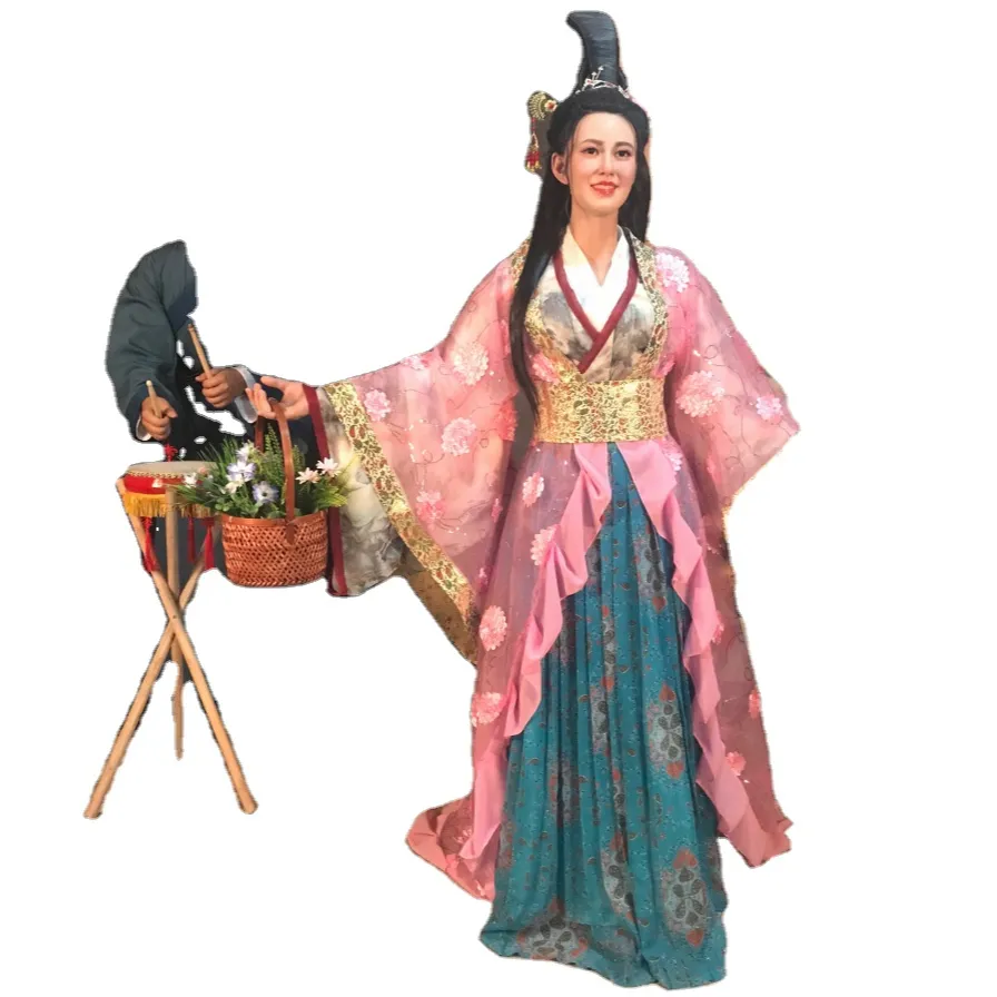 Femmes chinoises traditionnelles dans les temps anciens fantastiques jolies statues de cire culturelles