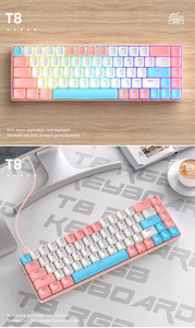 Wired / Wireless USB Custom <strong>Mechanical</strong> <strong>Keyboard</strong> with Knob Volume Button Gateron Optical Red Switch <strong>Mechanical</strong> <strong>Keyboard</strong> - Product Image 4