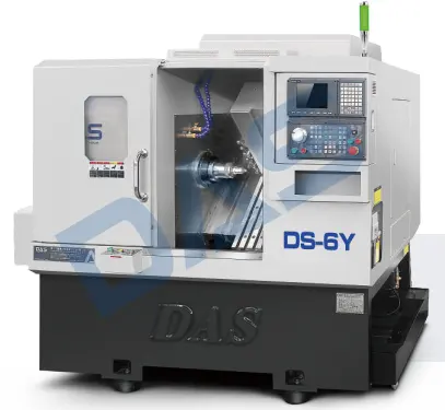 Máquina de torno cnc de torneado y fresado de ejes, herramientas en vivo de DS-6Y, base inclinada de 3 ejes, precio de máquina de corte de metal