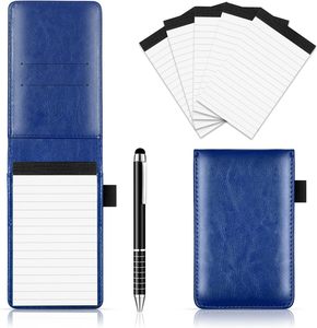 Custom Small Size 3.3&quot;*5.3&quot; Leather Cover <strong>Notepad</strong> <strong>With</strong> Paper Pad Inserted Pocket Size Leather <strong>Notepad</strong> <strong>with</strong> Pen Holder