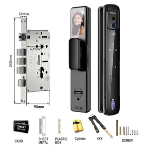 Tuya 3d yüz tanıma akıllı kapı kilidi elektrik güvenlik ev yüz tanıma parmak izi kapı kilit - Product Image 5