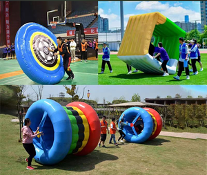 3meters Juegos Inflables Infantiles Inflatable Interactive Flip It <strong>Teambuilding</strong> Rolling Game for Adults - Product Image 2