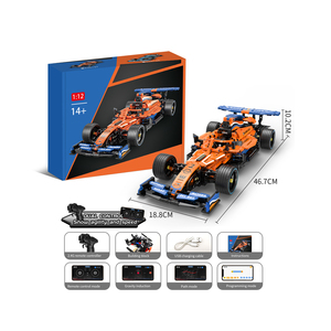 1016PCS 1:12 2.4G 4CH高速レーシングSTEM BTAPPコントロール四輪駆動車ビルディングブロックカーキットスタッキングカーおもちゃ - Product Image 1