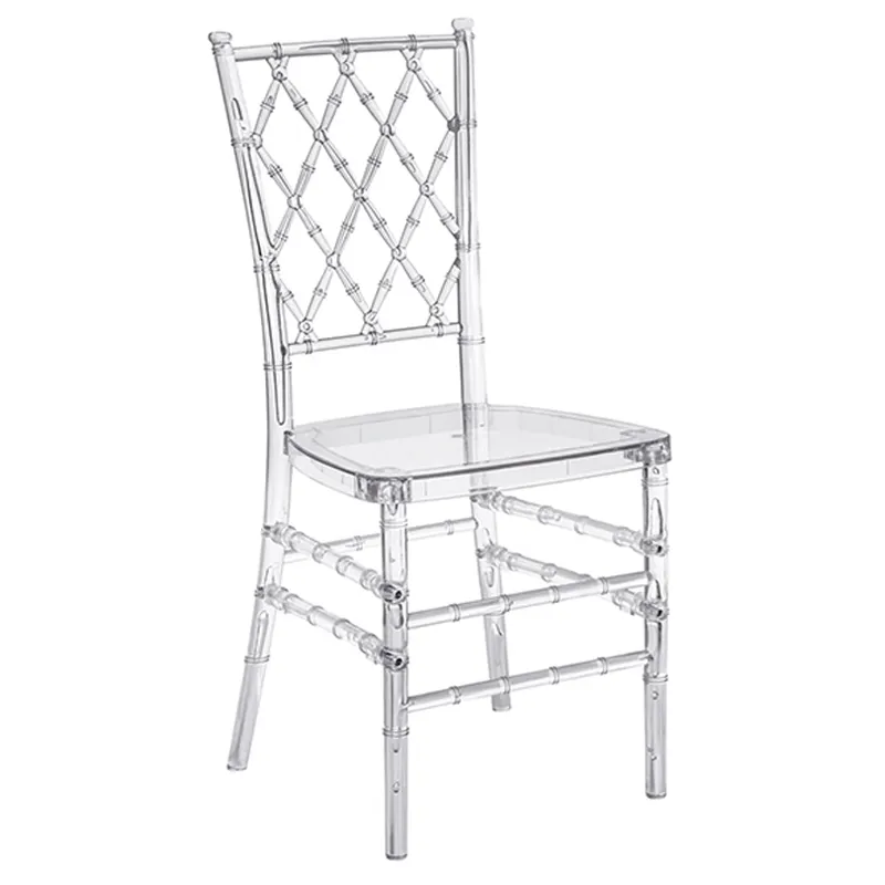 wholesale clear plastic resin chivari tiffany transparent wedding chair