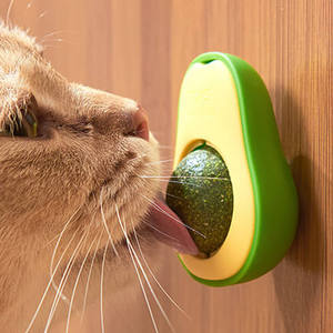 Nuevo se puede girar divertido Self-Hey Catnip Play Cat Toy Forma de aguacate Catnip Cat Toys - Product Image 1