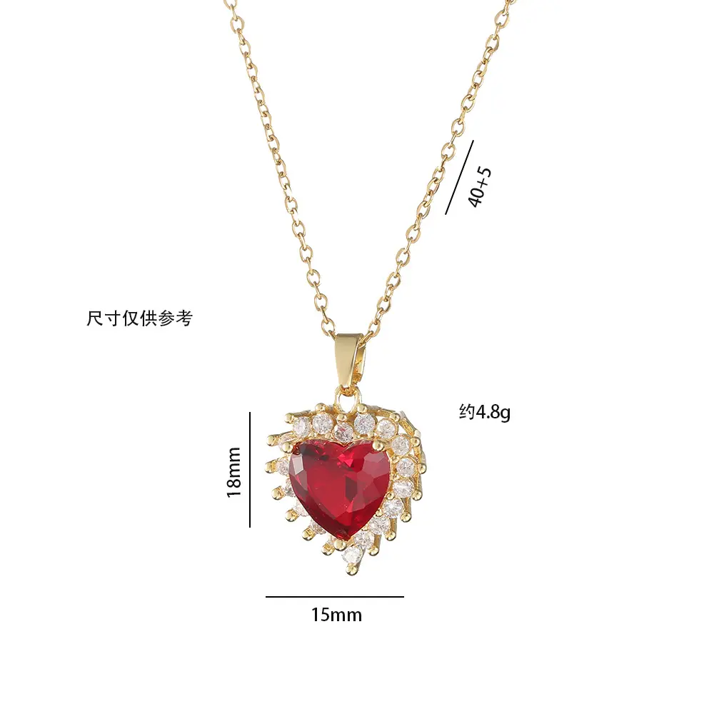 TikTok Live Hot Heart Gem Design di nicchia in orecchini a tre pezzi Set di gioielli in acciaio al titanio da donna