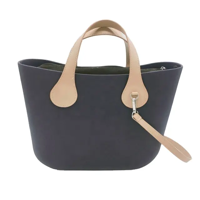 Bolsa de mão feminina italiana, bolsa de silicone