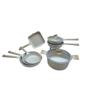 Ucclife Eco-Friendly Kitchen Cookware <strong>Set</strong> <strong>20</strong>-Piece Fry Pan without Lid Granite Metal Cookware for Cooking