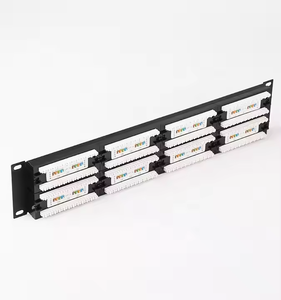 工厂价格RJ45 48端口2U机架可安装直通耦合器5e类UTP 19英寸，带可拆卸后杆接线板 - Product Image 2
