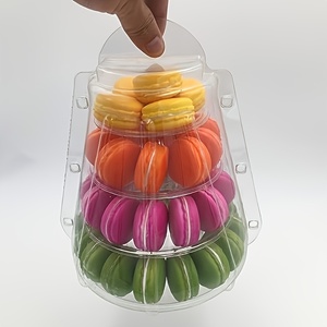 Nhựa vỉ 4 tầng lớp <span class=keywords><strong>Macaron</strong></span> tháp hiển thị đứng Rack chủ đối với Đảng sử dụng - Product Image 1