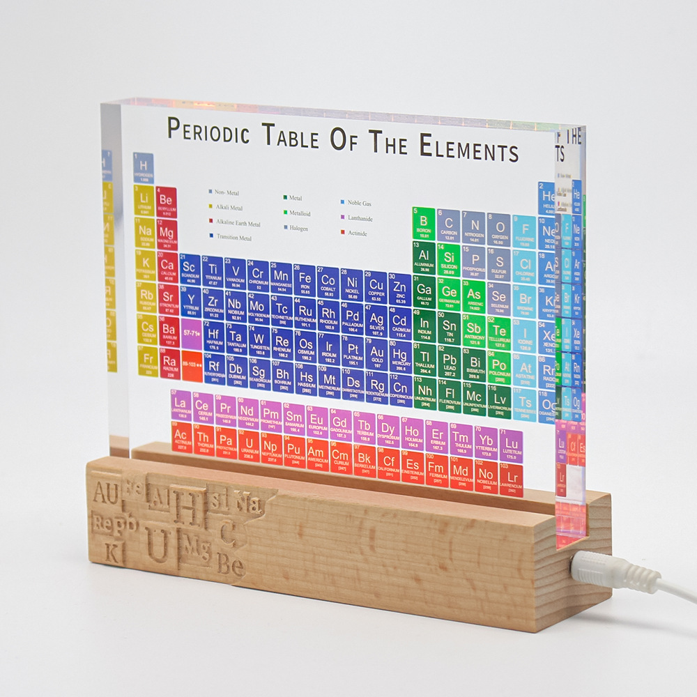 Color letters chemical relief imported beech usb lamp holder