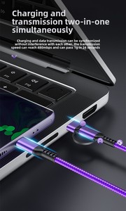 New 3A Super Fast Charging Braided <strong>2</strong> <strong>in</strong> <strong>1</strong> 60W Data Cable for Android Type-C for Mobile Phone Available <strong>in</strong> 2m 3m Length - Product Image 5