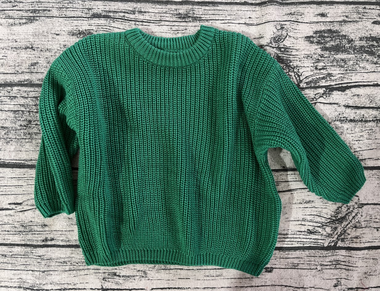 Christmas Green Kids Knitted Sweaters