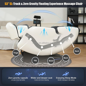 Luxus AI Smart Massage stuhl Schwerelosigkeit Schulter airbags Bluetooth Music PU Leder