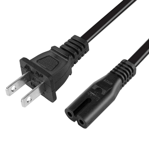Amerikan standart spt-2 güç kablosu 2 çekirdekli 18AWG tel NEMA 1-15P 2 prong tak aletleri güç aracı kordon - Product Image 3