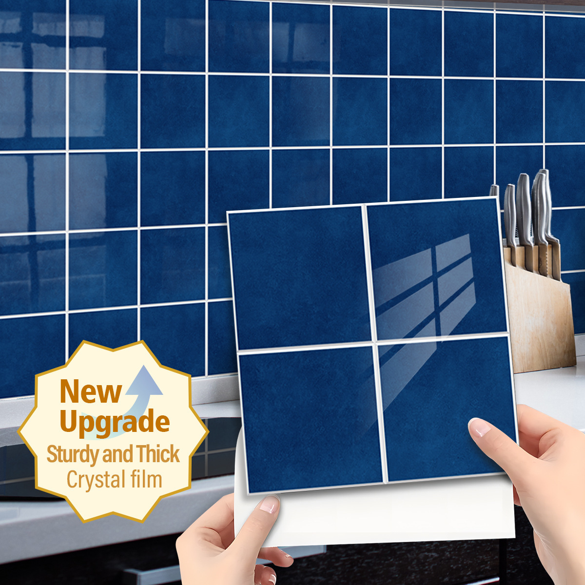 Dark blue square pattern