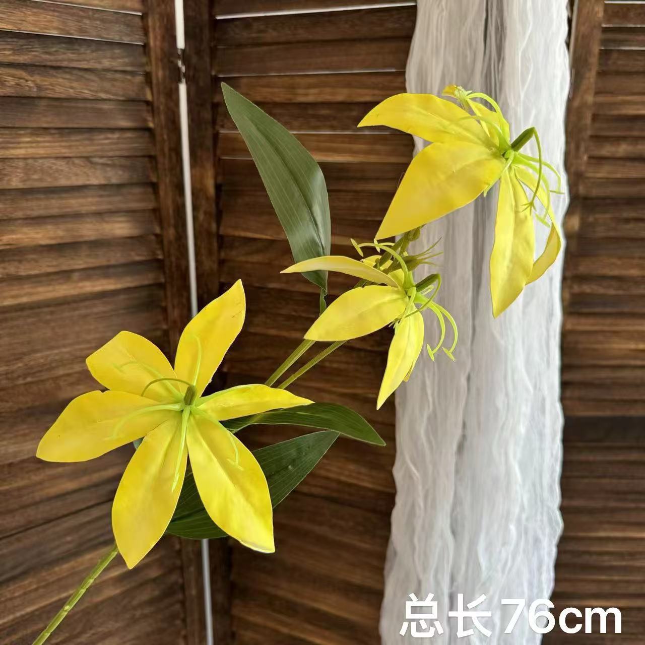 Yellow film flame lily