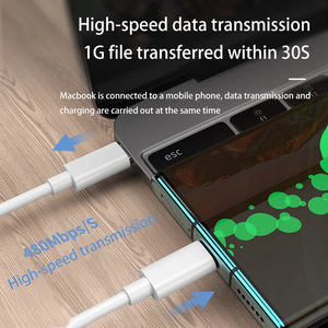 Premium 1M 2M 3FT 6FT 60W 65W 100W 6A Tipo C a C USB Tipo C Teléfono móvil PD Cable cargador de carga rápida para MACBOOK - Product Image 6