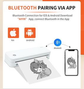 Máy in nhiệt mini A4 di động 208mm không dây, hỗ trợ giấy khổ 8,5 x 11 inch (US Letter), có Android, dùng cho văn phòng và gia đình - Product Image 5