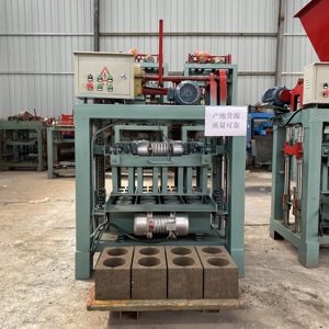 Electric concrete <strong>building</strong> material <strong>machine</strong> production <strong>line</strong> Concrete interlock brick <strong>machine</strong> Semiautomatic <strong>block</strong> making <strong>machine</strong> - Product Image 4