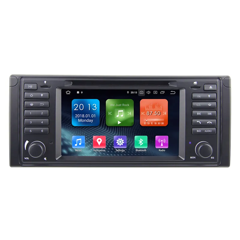 Din เดียว7นิ้ว RK PX30 Android10.0พิเศษรถวิทยุ DVD GPS Sat Navi สำหรับ BMW E39 X5 E53 M5 WN7039