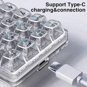 AULA F21 Hot Swappable Numeric Keypad Shine Through Wireless 3 Mode Customized for Office Mechanical <strong>Keyboard</strong> - Product Image 2