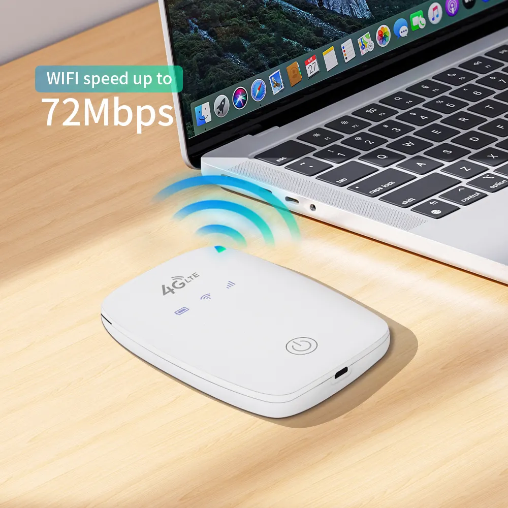 Enrutador mini bolsillo inalámbrico con 2100mAh enrutador inalámbrico 4G enrutador eSIM Dispositivo de punto de acceso mifis WiFi de bolsillo portátil