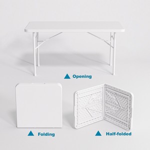 Chất Lượng Cao HDPE Có Thể Gập Lại Polyethylene Lớn Đảng Bảng Trắng Giá Rẻ Ngoài Trời Vườn Hình Chữ Nhật Gấp Bảng - Product Image 1