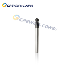 Grewin độ cứng cao tungsten carbide CNC Router bit công cụ đơn/4 sáo bóng mũi Carbide End Mill Cutter kim loại phay thép - Product Image 3
