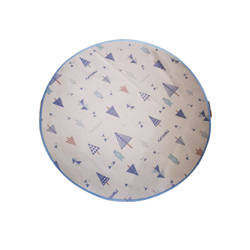 Tapis rond assorti en soie glacée (tapis uniquement, sans tente)